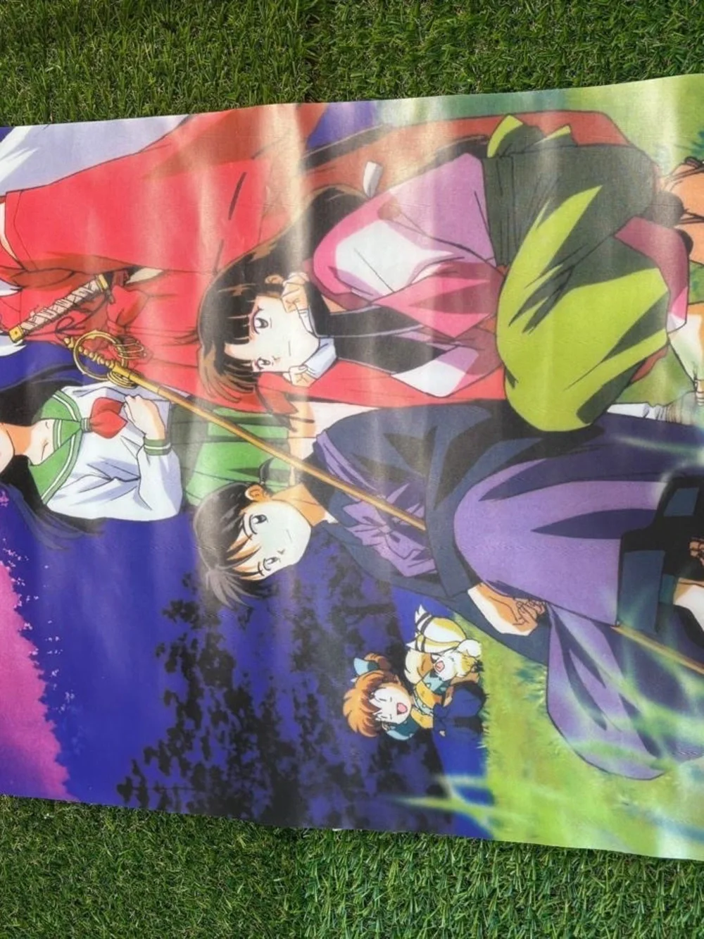 Vintage Inuyasha Wall Scroll Anime Fabric Poster Bandai 2003 Made in Japan 16x24